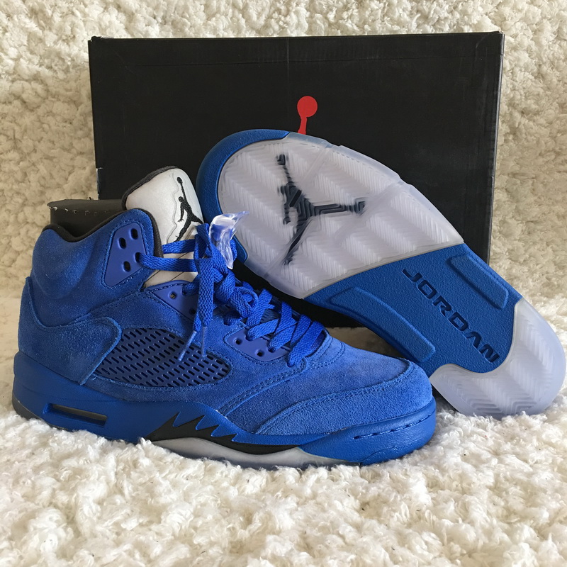 Authentic Air Jordan 5 “Blue Suede”